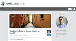 Desktop Screenshot of justinzoradi.com